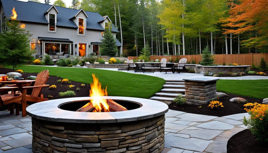 recommended minimum distance for fire pit from house