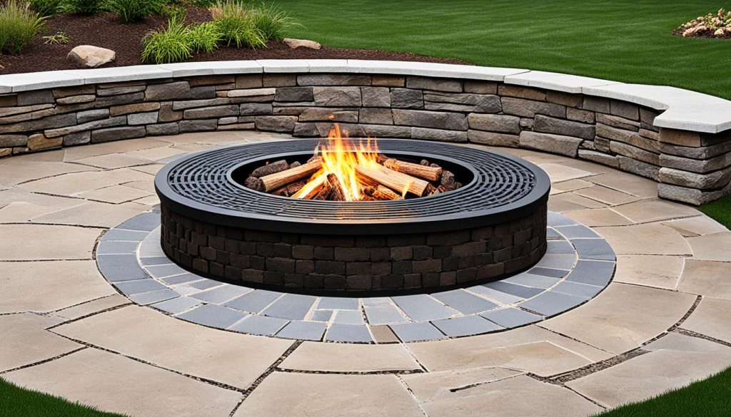 safe distance for fire pit from house