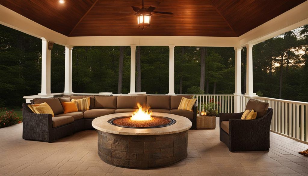 can you use a propane fire pit in a screened porch