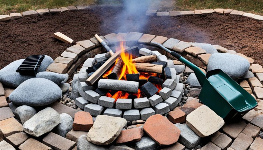 fire pit materials and tools