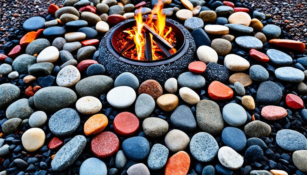 types of rocks for fire pit