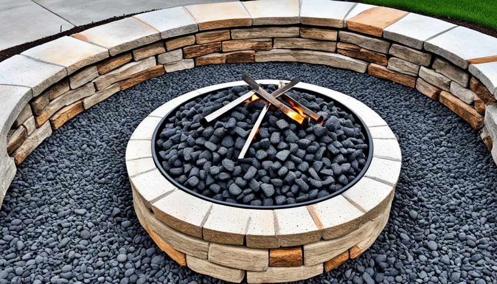 using fire-ready materials for concrete firepits
