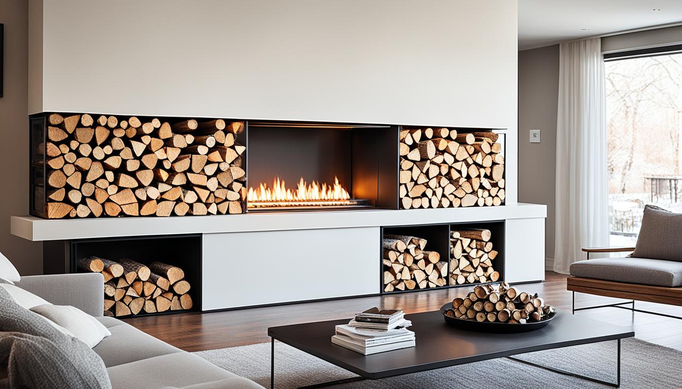 Double-sided fireplace efficiency