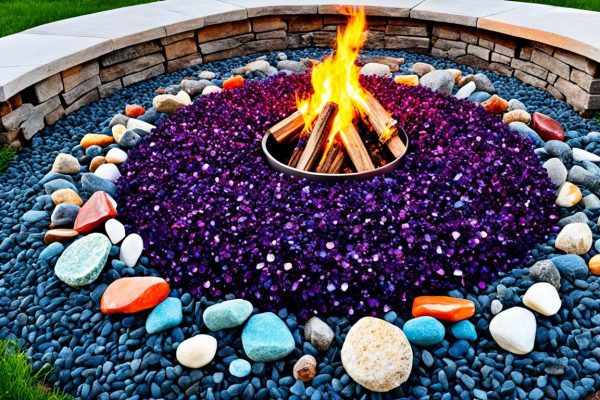 Fire pit glass rocks alternatives