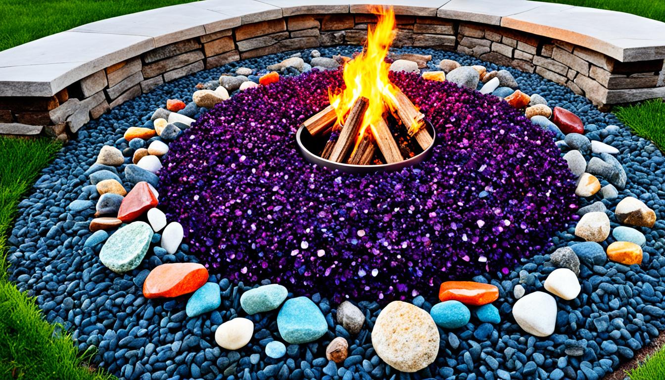 Fire pit glass rocks alternatives