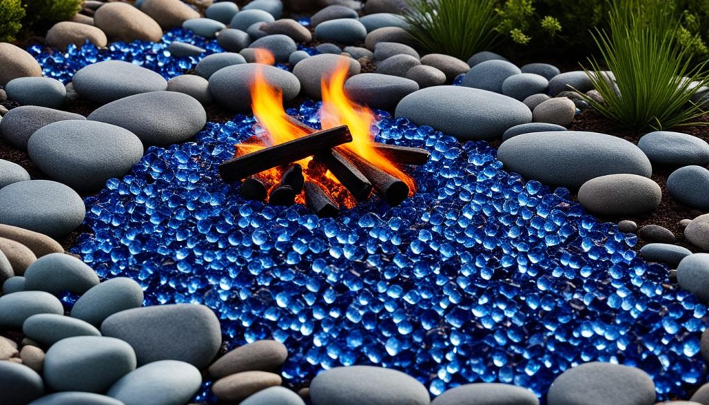 fire glass and lava pebbles comparison