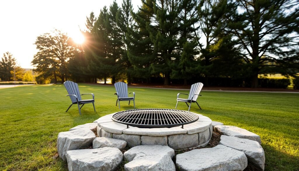 safe fire pit setup