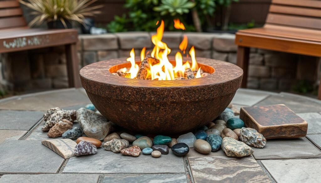 Fire pit glass rocks alternatives