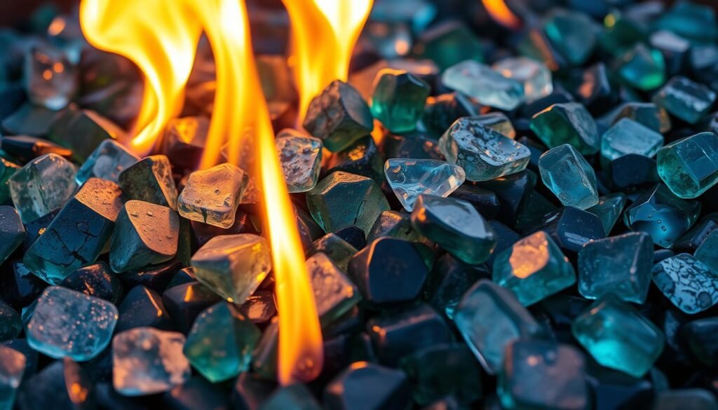 Fire pit glass rocks safety tips