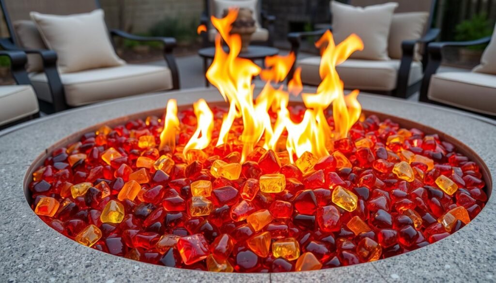 fire pit glass