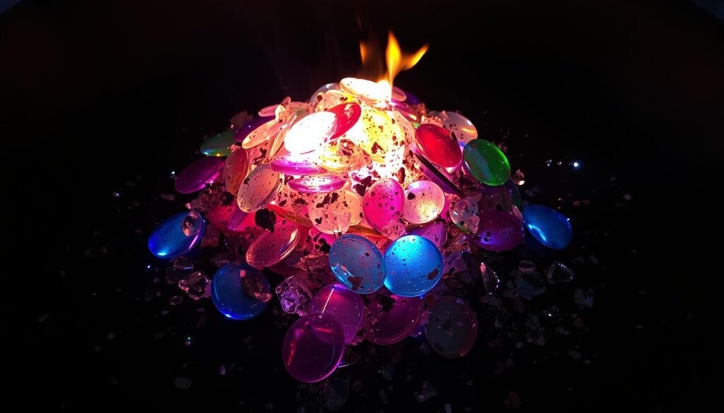 fire pit glass