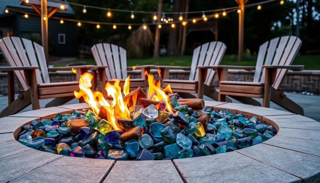 fire pit glass design ideas