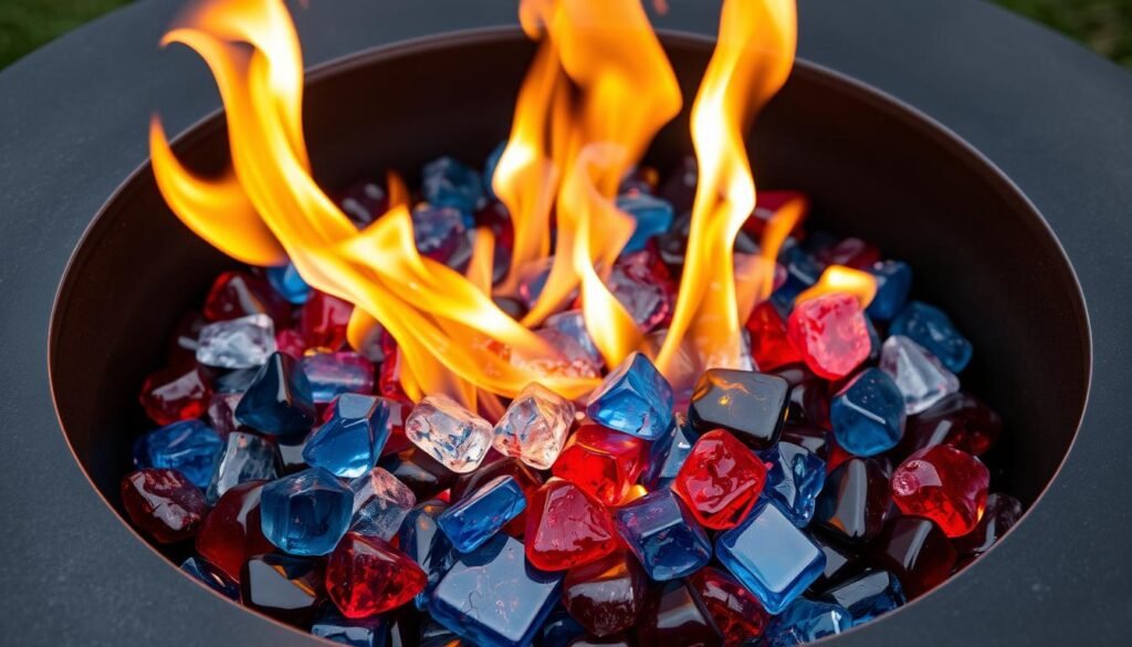 refractory fire pit glass rocks